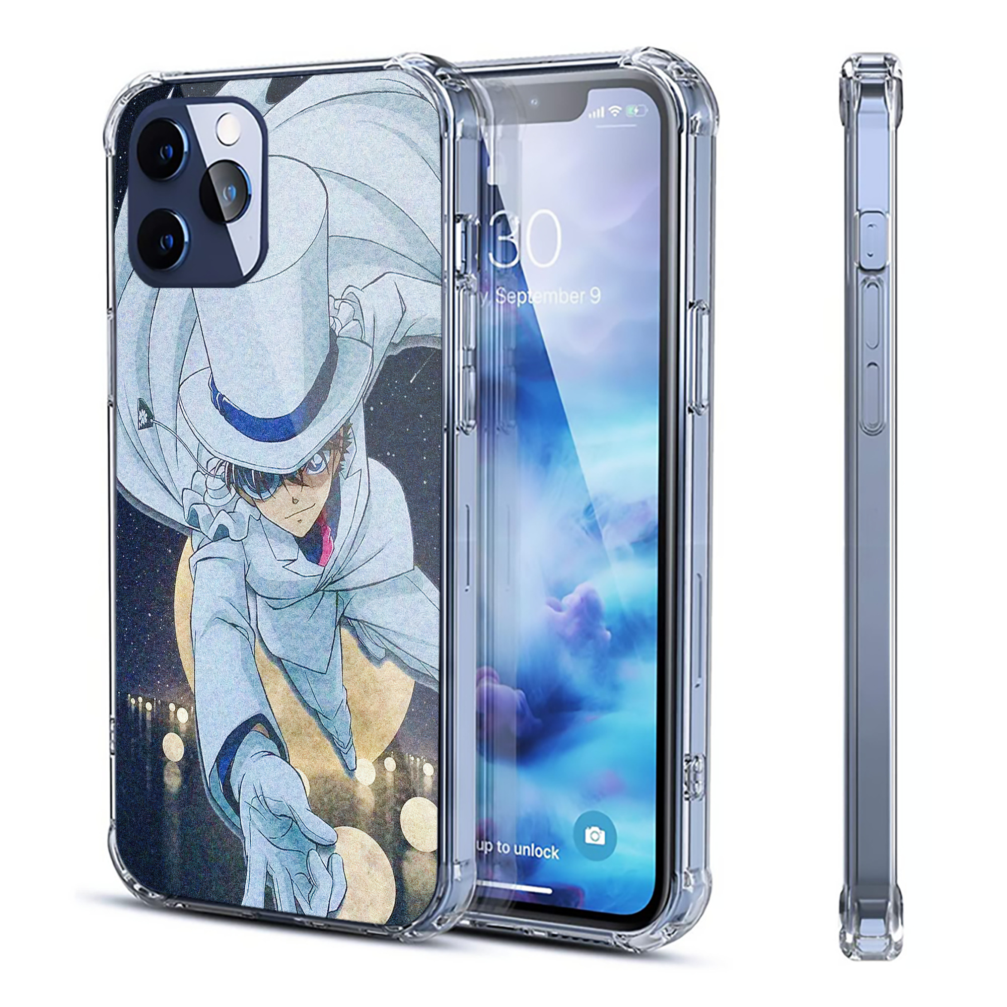 （画像用） 名探偵コナン Detective Conan 【iPhone 12シリーズ対応】透明スマホケース（クリアソフトケース）